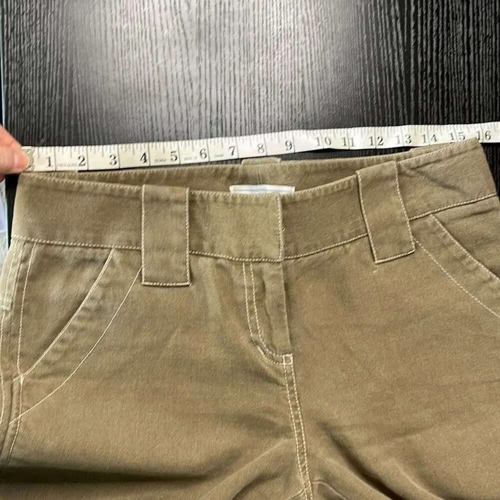 Vintage Y2K linen blend low waisted boot cut trousers